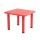 Mesa Cuadrada de Plástico y Metal para Niños 60x60cm Rojo