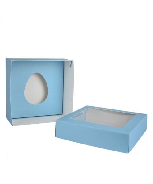 Caja 20x20x9,5 c/visor. CELESTE