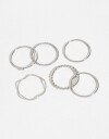 Sets Anillos Metal Anillos Set Metal Delicado - Plateado Rodio