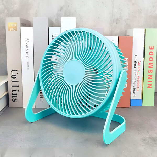 Ventilador De Escritorio Portatil Inclinable 14,5 Cm Usb Color verde