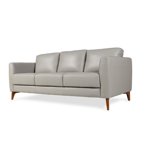 Sofa Milan 0521 - Cuero Advanced - 3 cuerpos Silver