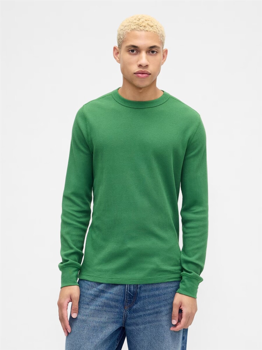 Remera Waffle Hombre - Saratoga Green 