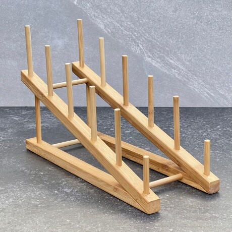 Escurridor De Platos Madera Bambú 30cm x 12cm Escurridor De Platos Madera Bambú 30cm x 12cm