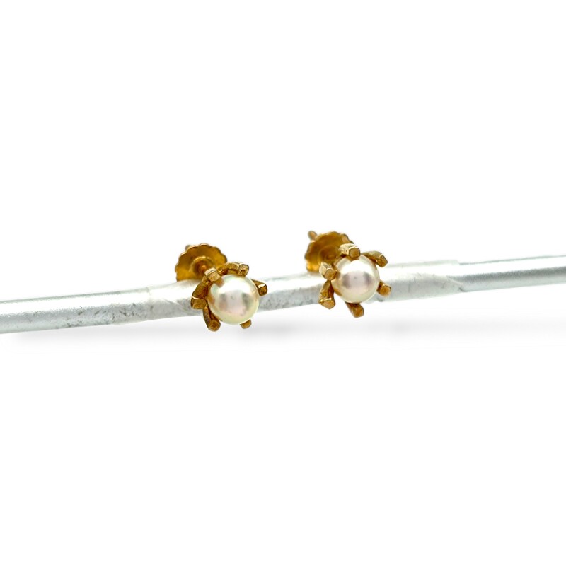 Caravanas Perlas- Oro bajo - Perla española- CA8401 conperla