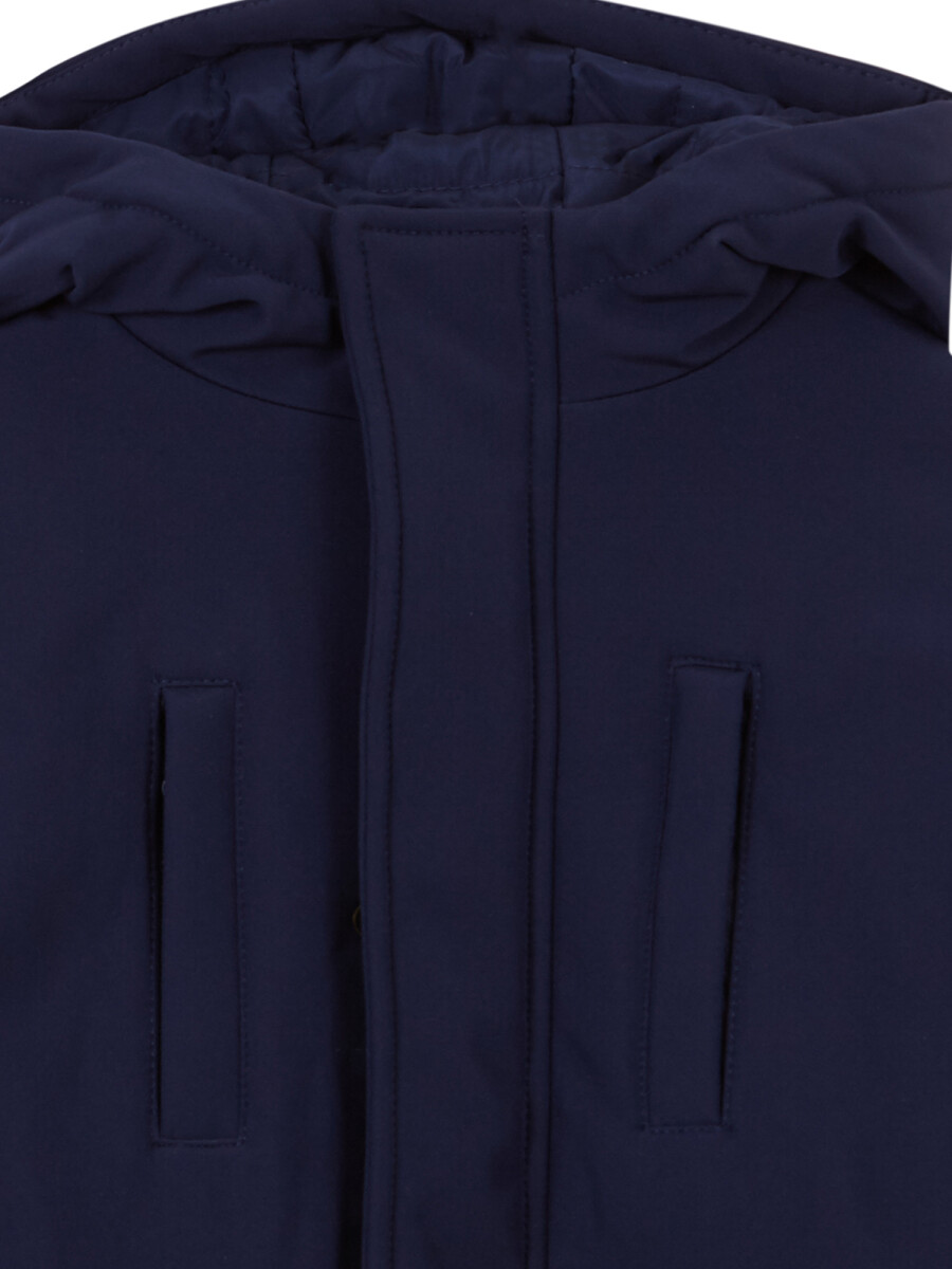 Abrigo Tecnico Con Capucha Marino