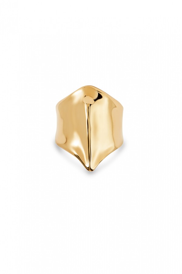 ANILLO DE ALEACIÓN DE METALES BAÑADO EN ORO 18K CON FORMA MANTARRAYA Anillo
