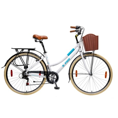 Bicicleta S-pro Urbana Strada Lady Dlx R.28(con Accesorios) Blanco