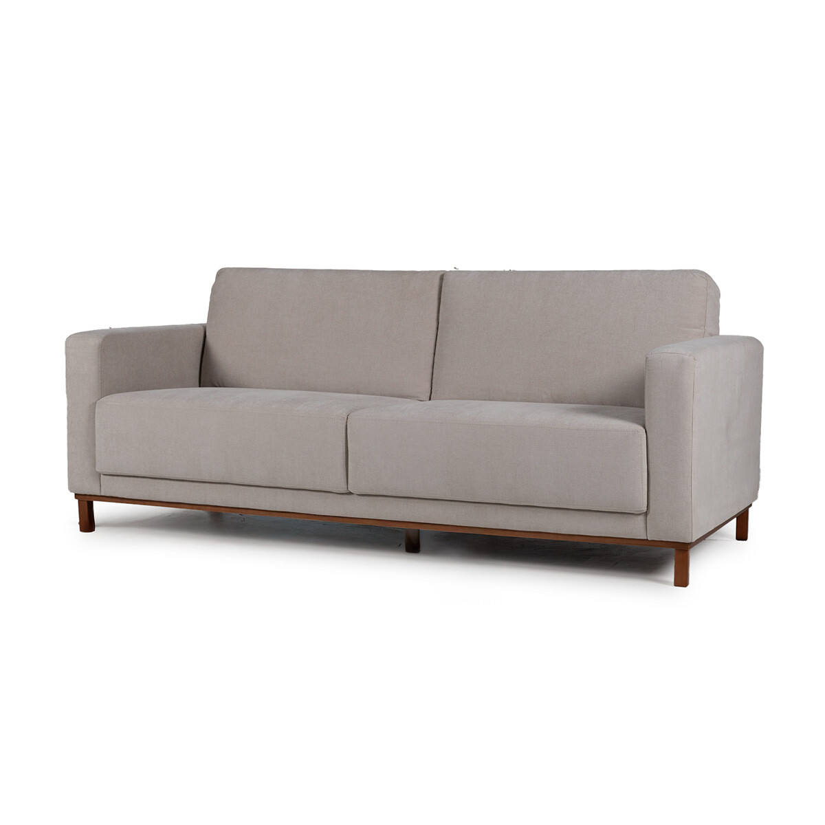 Sofá Barcelo- Tela Microfibra - 2,5 cuerpos - Kruger 02-152 (Beige) 