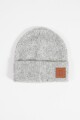 Gorro tejido gris melange
