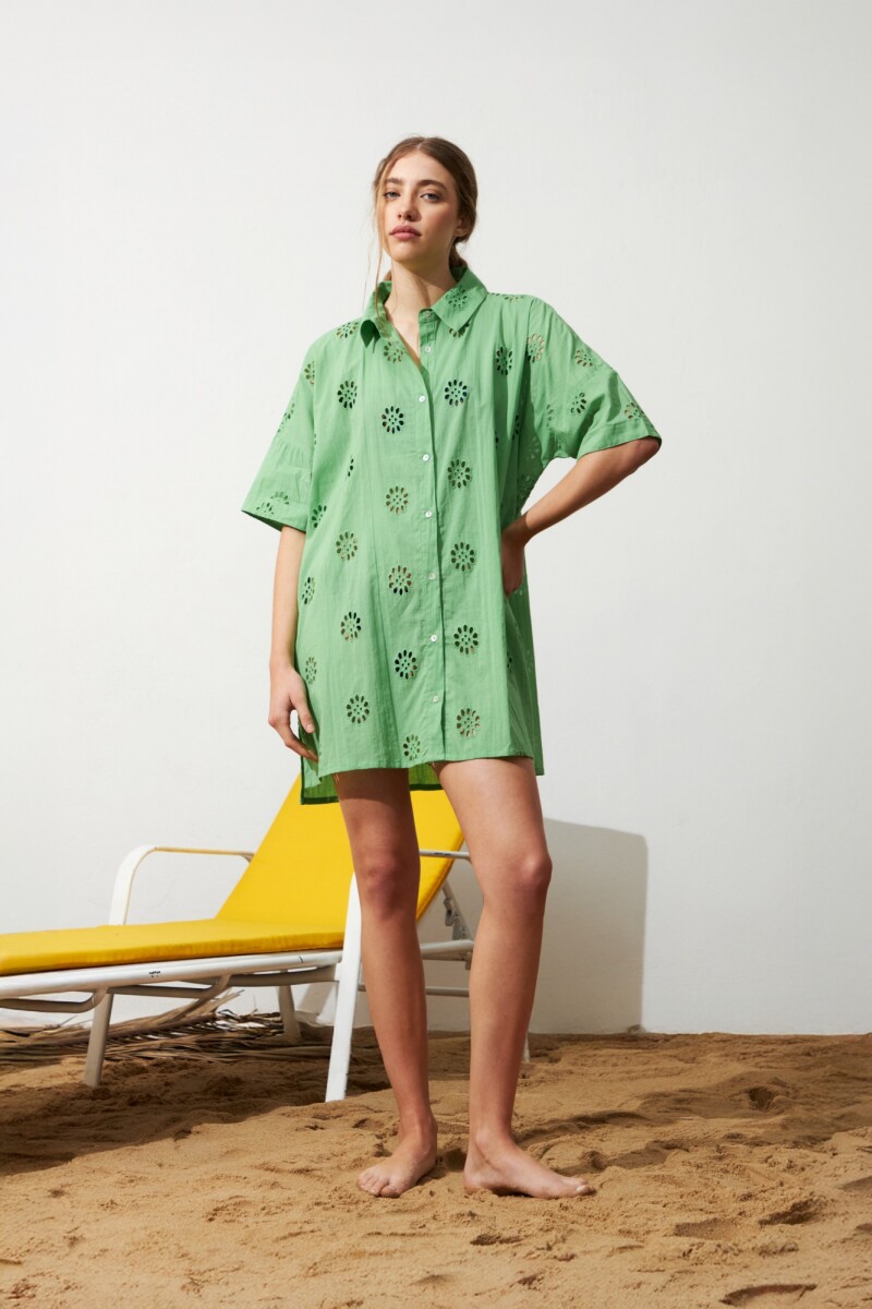 Túnica broderie verde