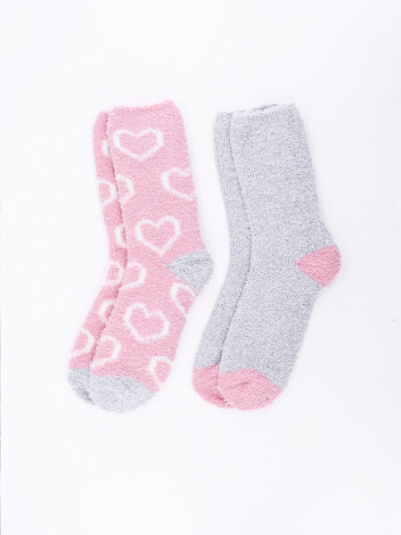 MEDIAS CHENILLE PACK X 2 ESTAMPADO 1