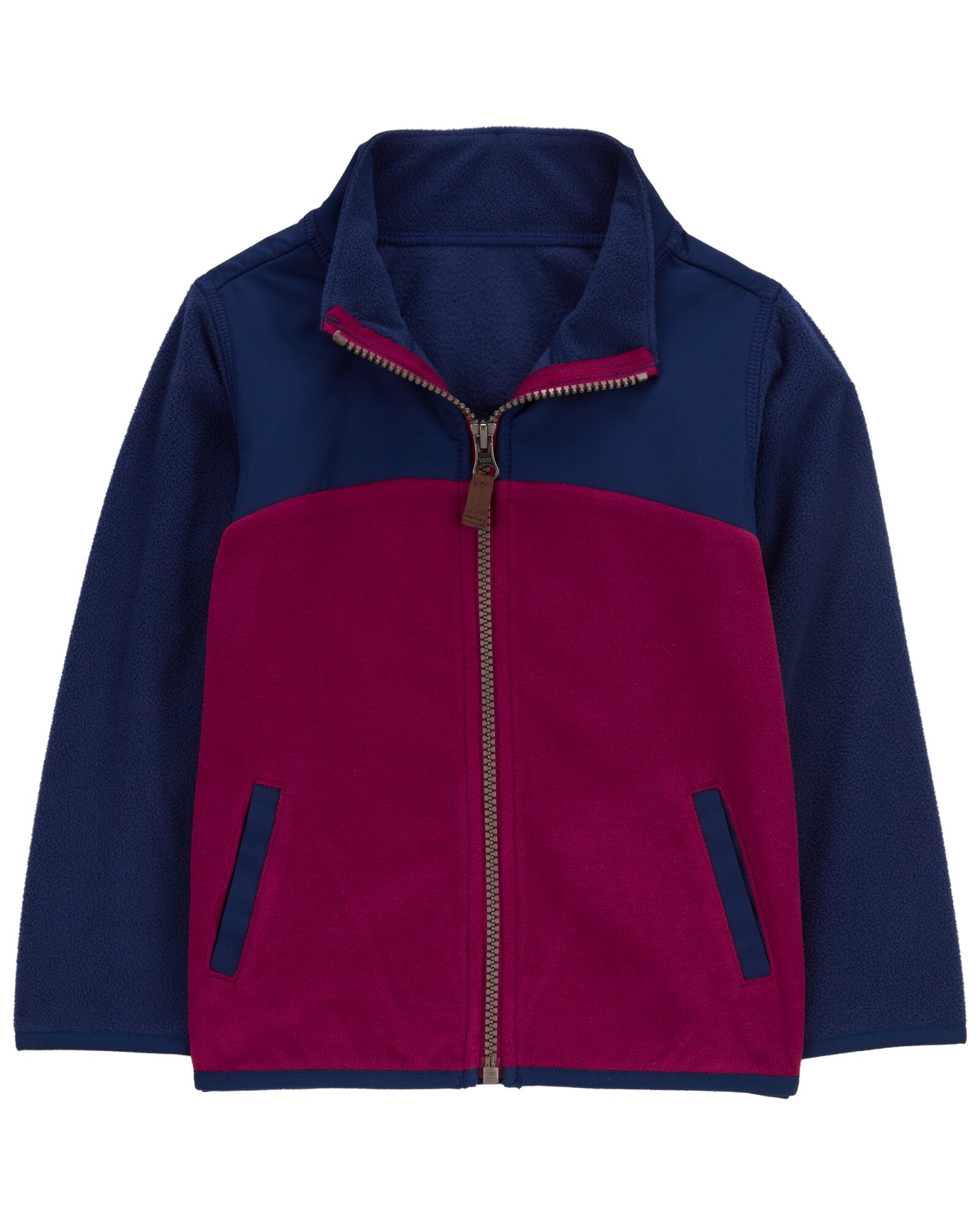 Campera de micropolar, diseño colorblock Sin color