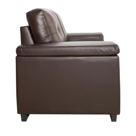 Sillon 2 cuerpos Eco Cuero Luares Chocolate