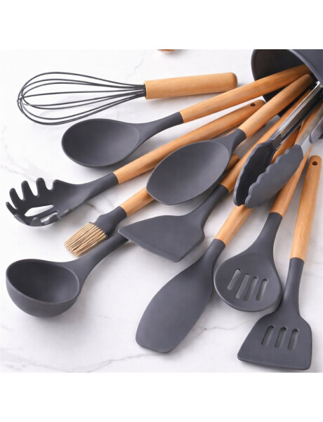 SET 6 PIEZAS MENAGE SILICONA GRIS SET 6 PIEZAS MENAGE SILICONA GRIS