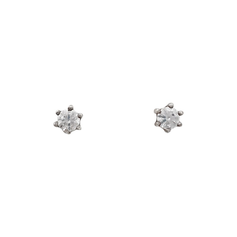 Caravanas Circulo-Plata 925-Piedra Zirconia-CA3114 Conpiedra
