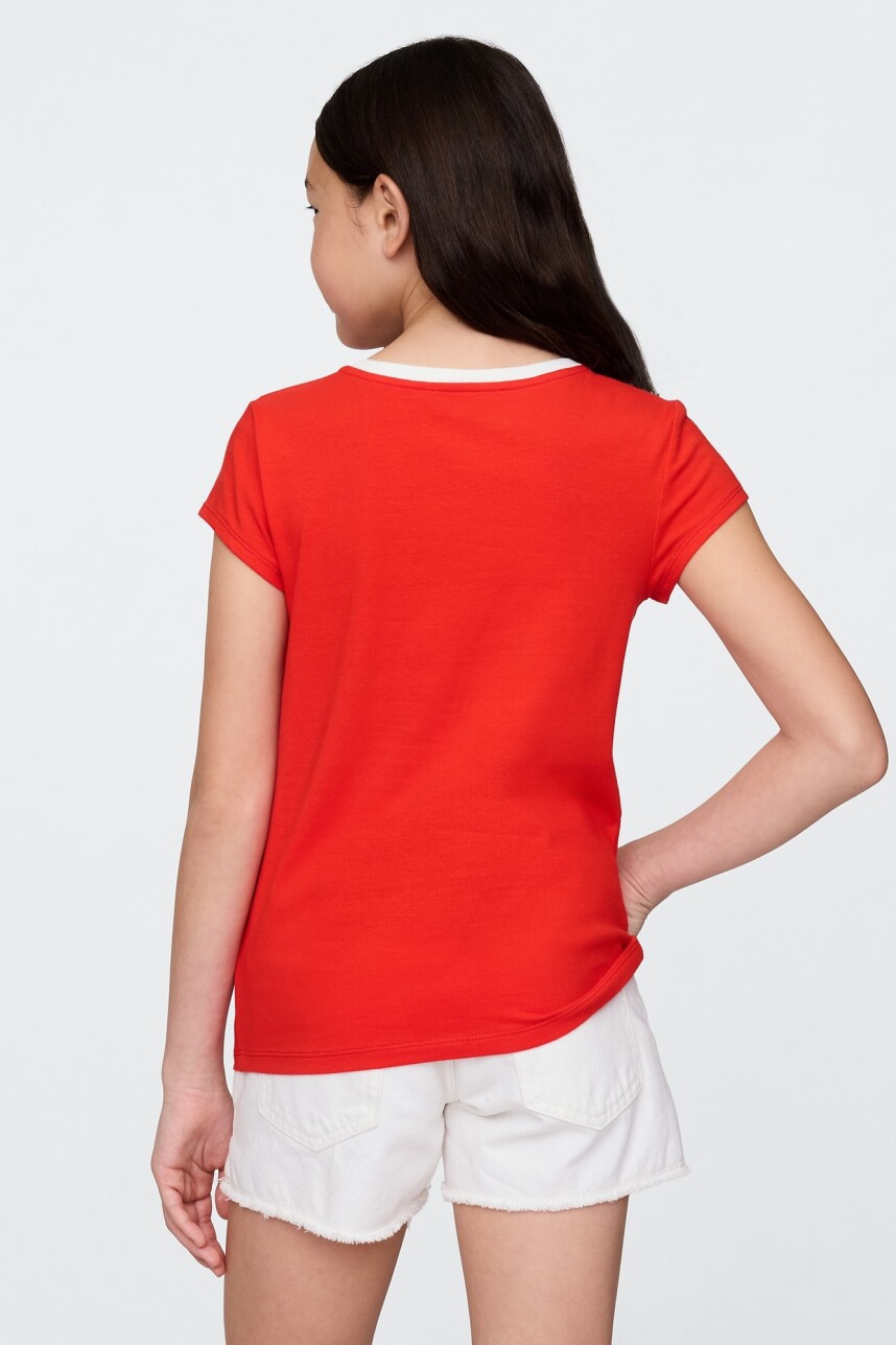 Remera Gráfico Niña Poster Red