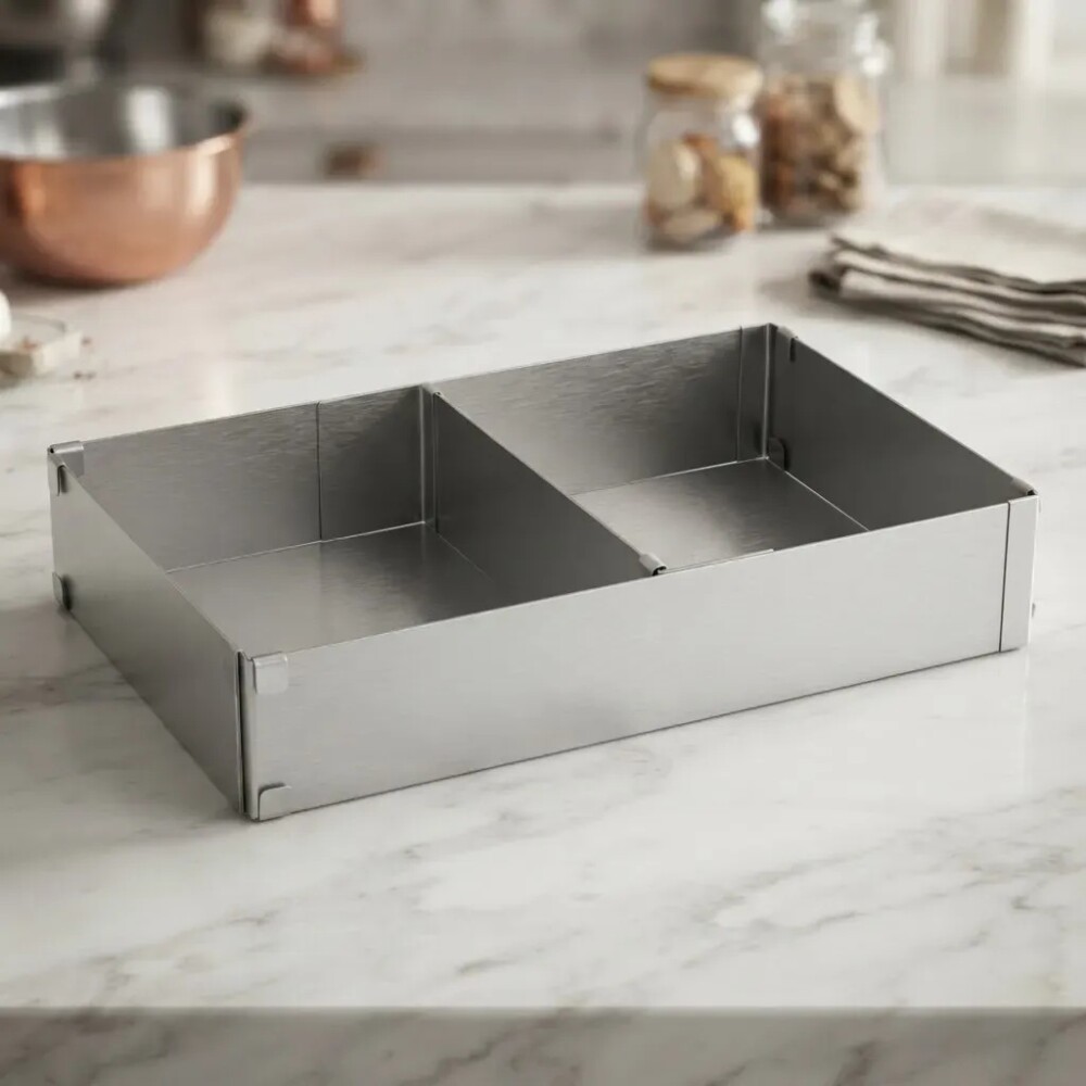 Molde rectangular ajustable con separador Molde rectangular ajustable con separador