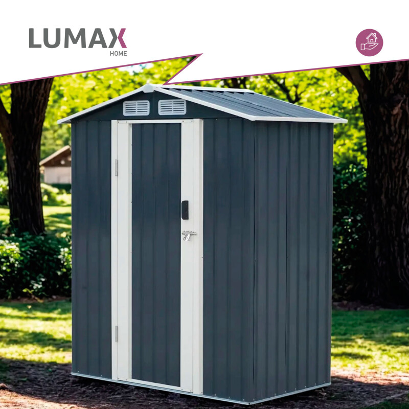 Caseta Galpon Jardin Lumax Avon Gris Oscuro 192x161x99 Caseta Galpon Jardin Lumax Avon Gris Oscuro 192x161x99