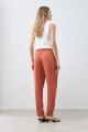 Pantalón de lyocell lacre
