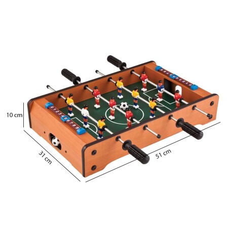 Futbolito Tablero Mesa Mni Metegol Juego Fútbol en Madera Natural