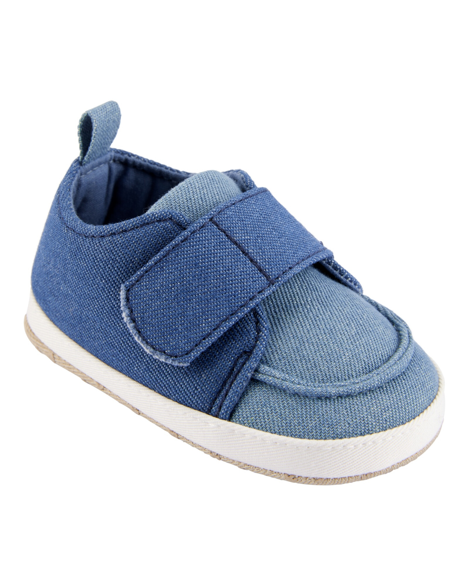 Zapato de bebé, con velcro, chambray Sin color