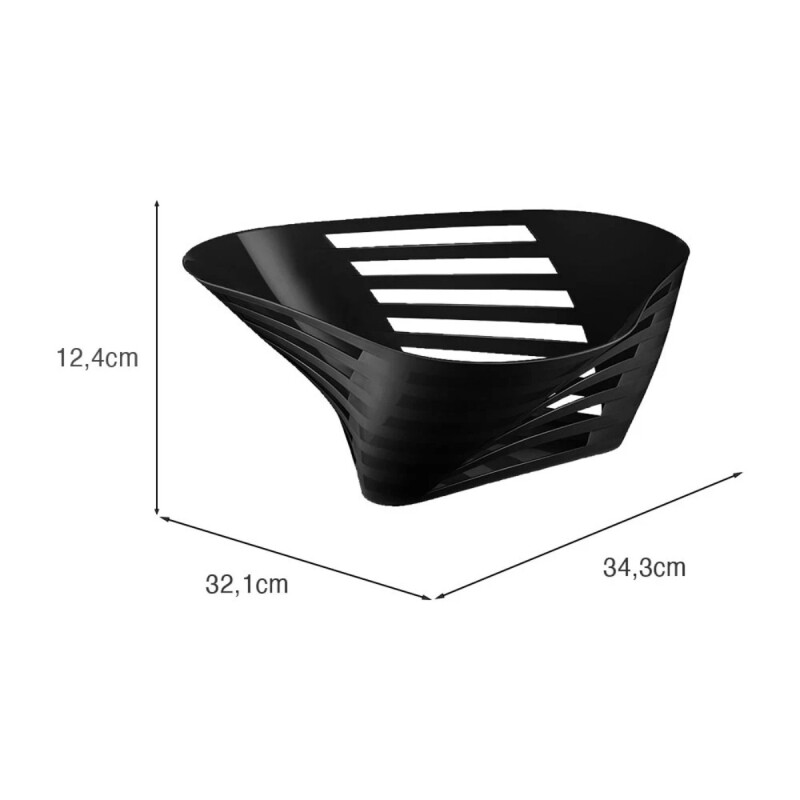 Frutero de mesa plástico NEGRO