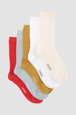 Packs de cinco medias lisas. de algodón. en varios colores s Variante 31
