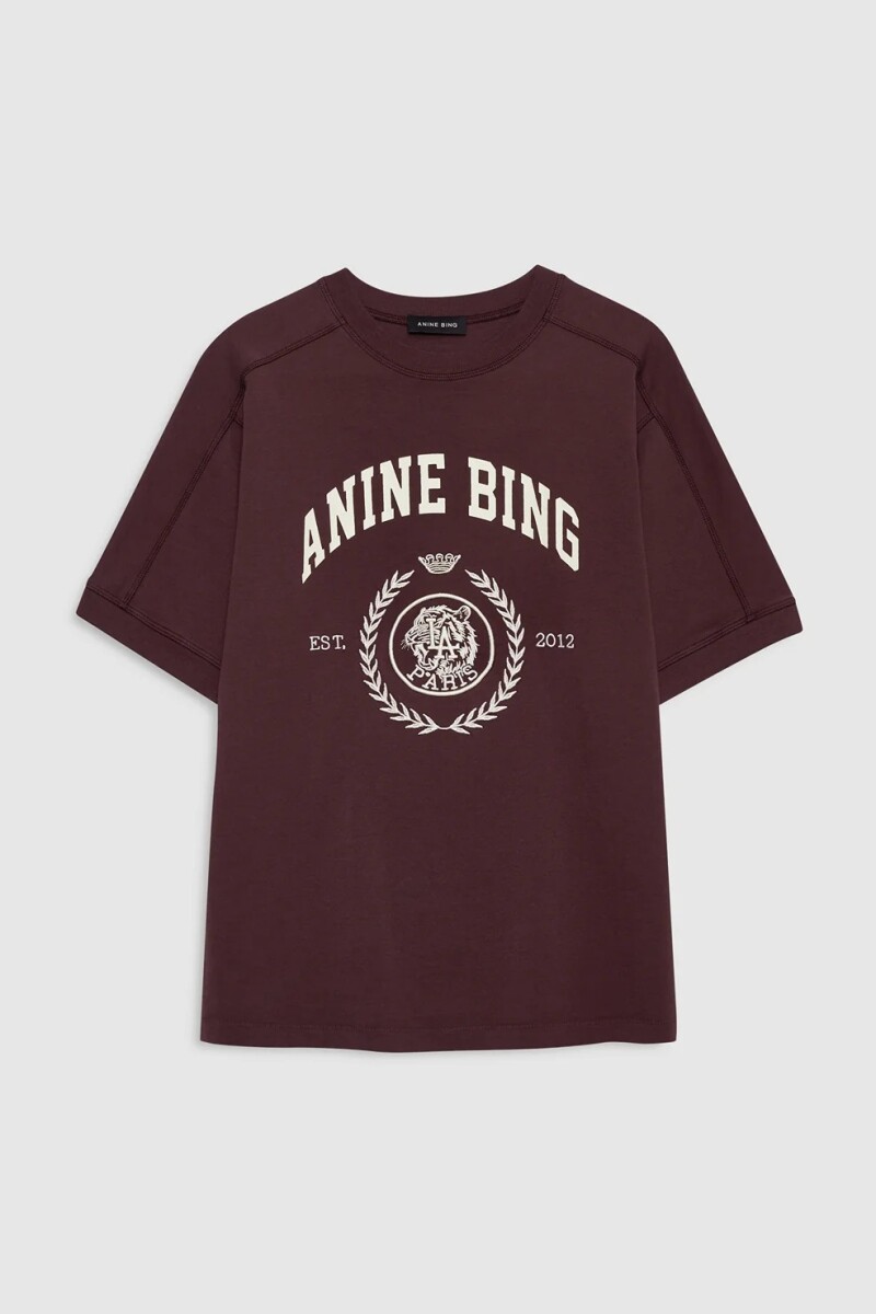 REMERA JAYLIN COLLEGIATE Bordo