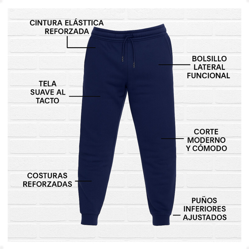 Pantalón Jogging Para Hombre Deportivo Basic Azul