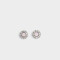 Aros Pasantes Con strass Aros Circulares Strass - Plateado