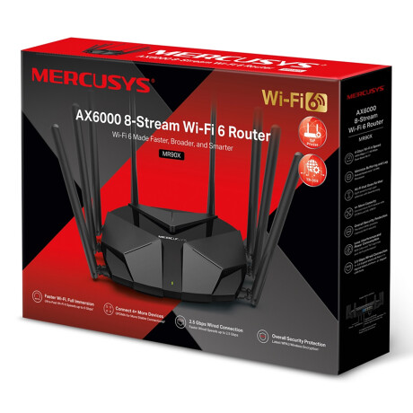 Mercusys - Router Wifi 6 de Doble Banda AX6000 MR960X - Wifi 802,11 Ax/ac/a/b/g/n. 4804MBPS a 5GHZ, 001