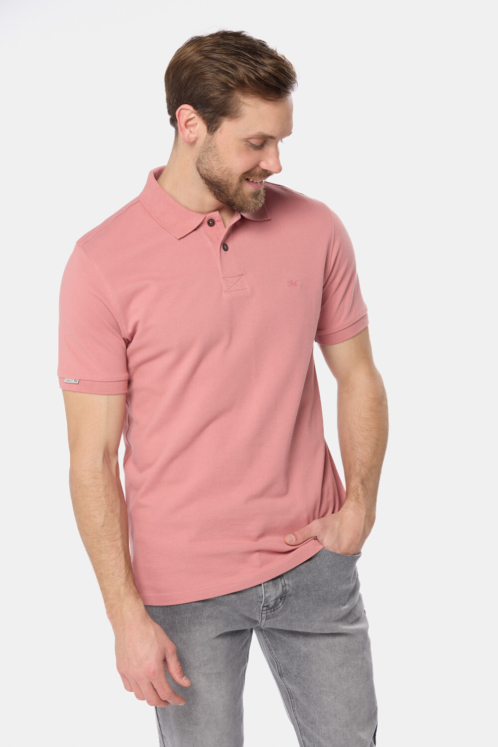 REMERA POLO PIQUE LISA Coral