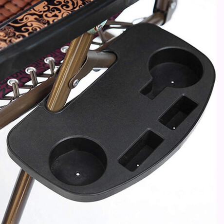 Set Silla Playa Pleg 4Pos + Mesa Bandeja Lateral Divisiones Negro