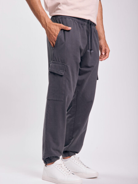 Pantalón deportivo cargo jogger Gris Oscuro