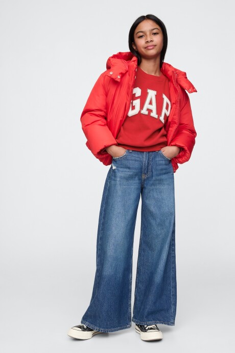 Buzo Deportivo Logo Gap Niña Modern Red