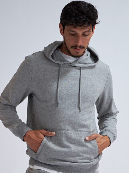 Hoodie deportivo Gris melange