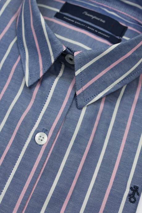 Camisa Dama Emi Raya Jean con Rosa
