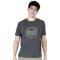 TSHIRT MEN COTT/POLY EVERLAST LUNGE BROWN M6 S CH