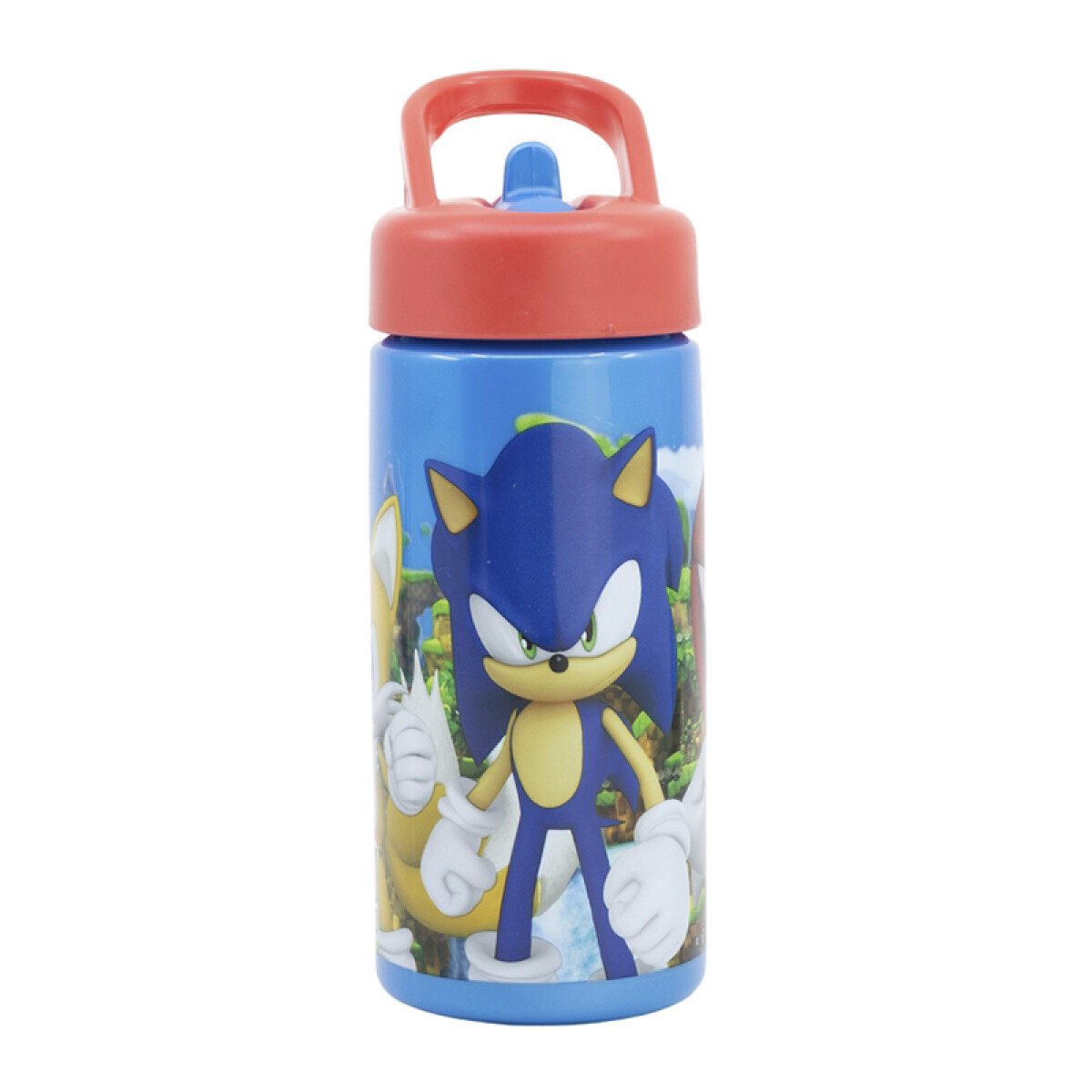 Botella Plástica con Pajita Sonic 410 ml 
