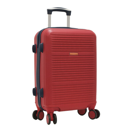 Valija Mediana Rígida de Viaje Maleta con 4 Ruedas y Candado Rojo Oscuro