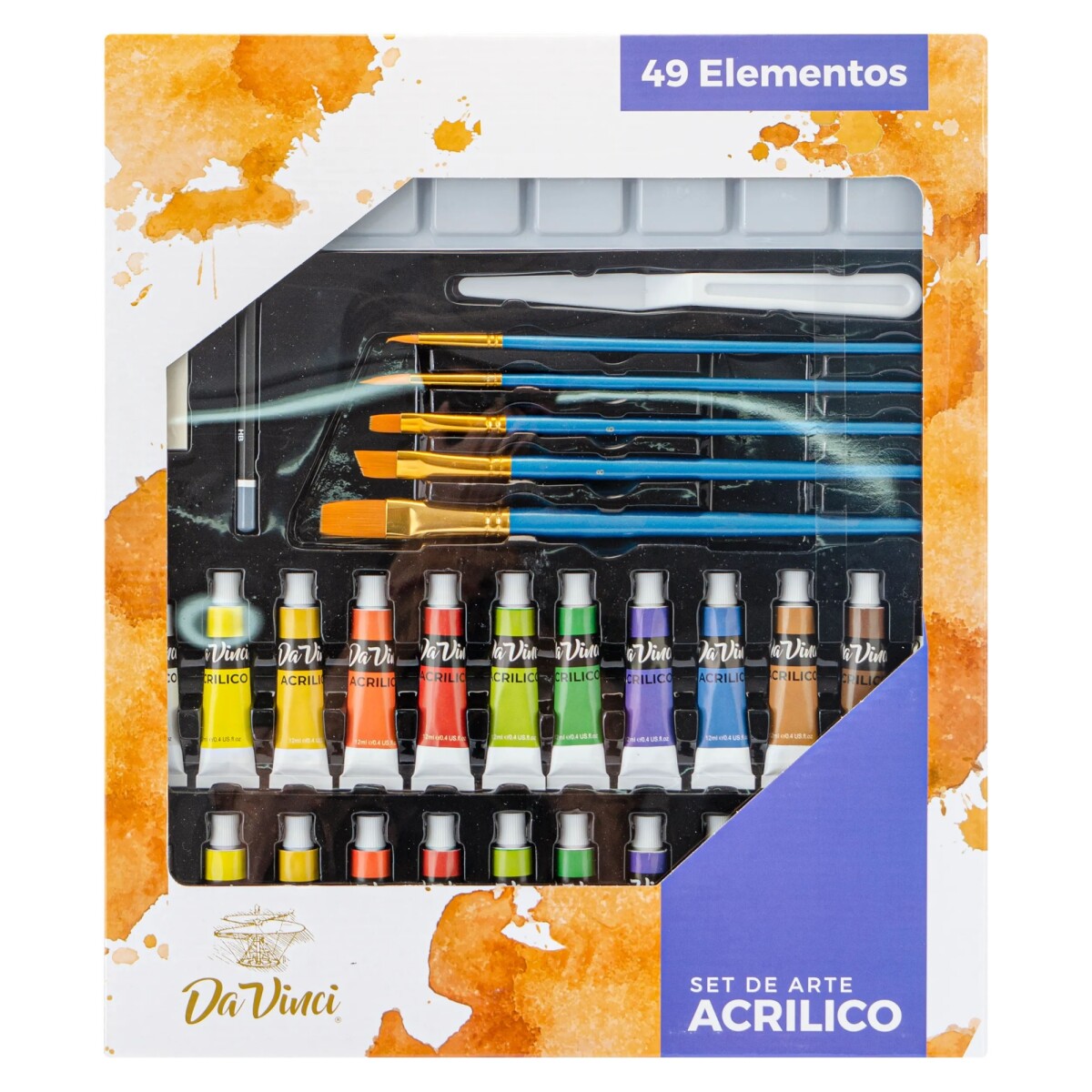 Set de Arte Acrilico Da Vinci 49 elementos 