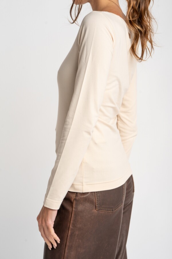 Remera Algodon Elastano Nácar