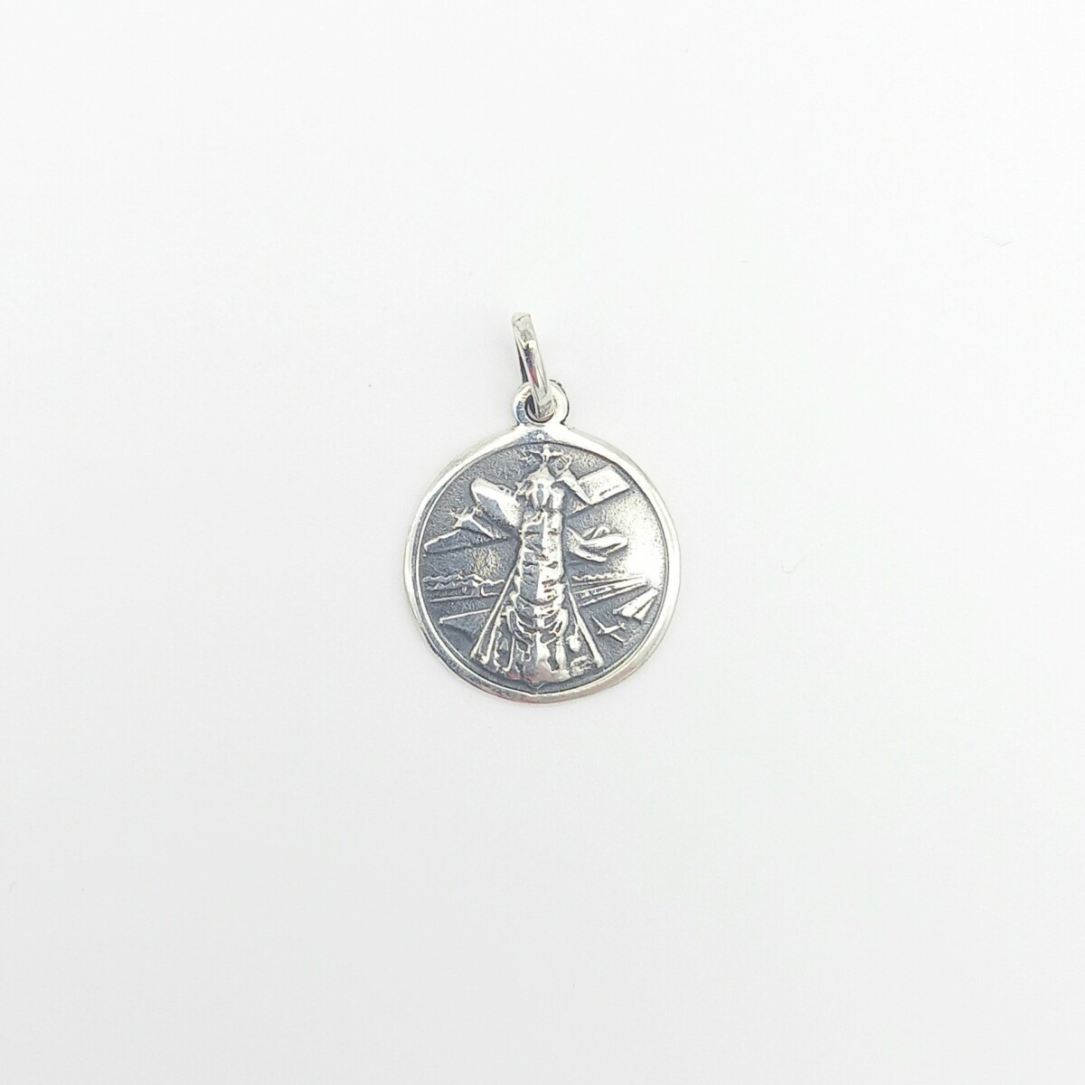 Medalla religiosa de plata 925, Virgen Del Loreto. 