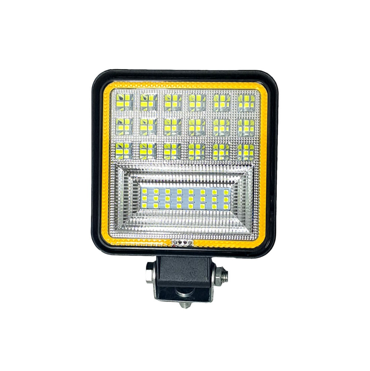 FARO LED - CUADRADO 10X10CM C/ARO AMBAR SEÑALERO - 