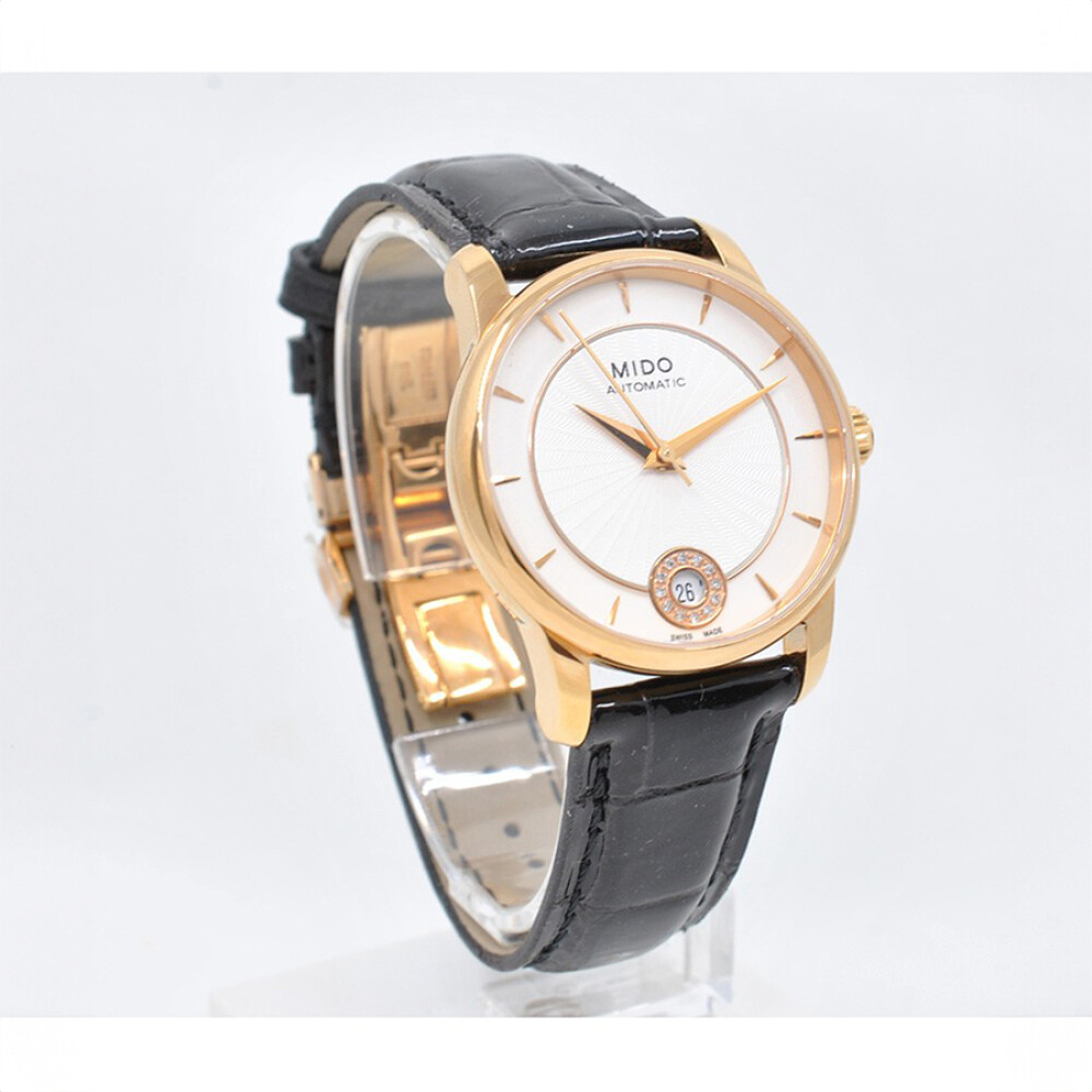 Reloj Mido Baroncelli Diamonds Lady M007207 Automatic 33 Mm. Rose Gold. Pvd Coating With Box Reloj Mido Baroncelli Diamonds Lady M007207 Automatic 33 Mm. Rose Gold. Pvd Coating With Box