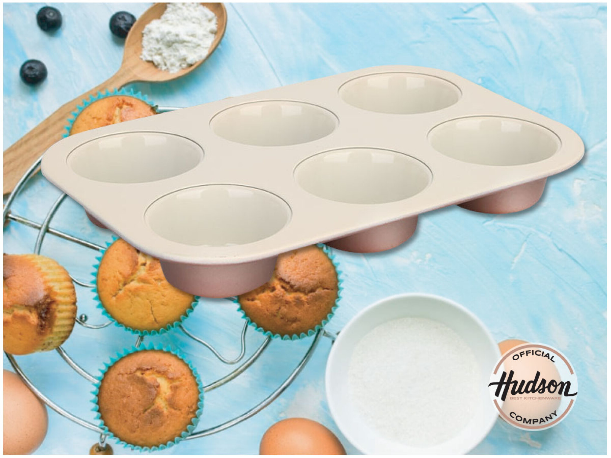 Molde Antiadherente Cup cake Muffins Magdalenas X 6 — Hudson Cocina