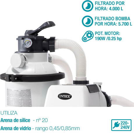Bomba De Arena Para Piscina Intex 4500 L/h Bomba De Arena Para Piscina Intex 4500 L/h