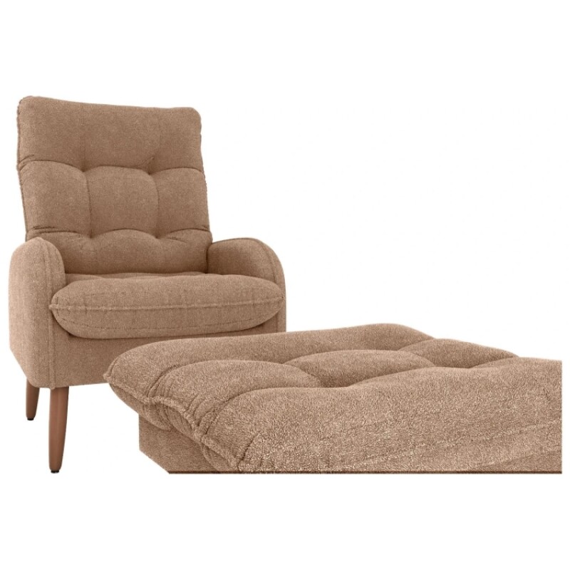 Butaca Nantes Con Puff Marron Butaca Nantes Con Puff Marron