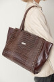 Bolso office Crocco chocolate
