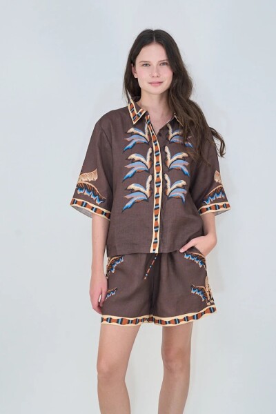 CAMISA BALI Marron